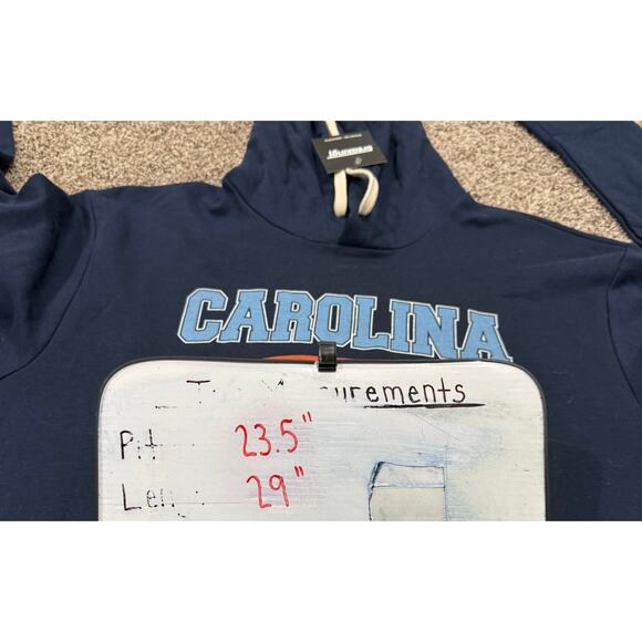 NWT Men's Navy Blue NCAA North Carolina Tarheels Basketball Hoodie Sweatshirt XL - Picture 6 of 6